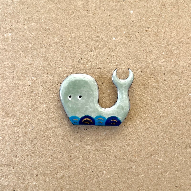 Whale - 胸針 - 其他材質 