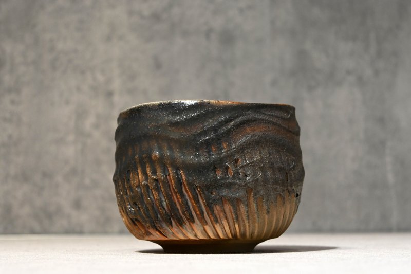 Wood fired tea bowl [Zhenlin Ceramics] - ถ้วย - ดินเผา 