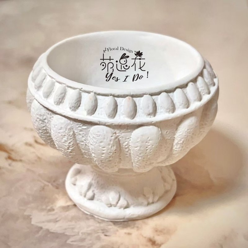 European Holy Grail Cement potted flower vessel - ตกแต่งต้นไม้ - ปูน หลากหลายสี