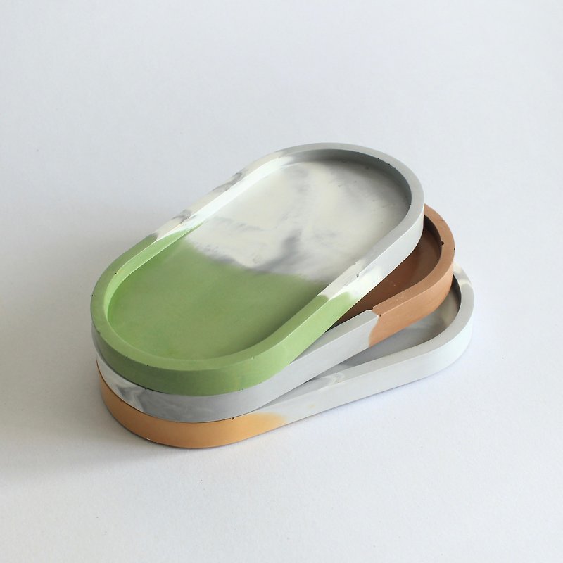 Okaeri Tray Marble Multipurpose Storage Tray - 擺飾/家飾品 - 水泥 多色