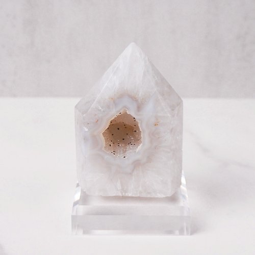 宇宙礦飾 UCHUU Crystal 柱型瑪瑙水晶洞 // 招財 淨化空間 帶來平靜 // 贈底座