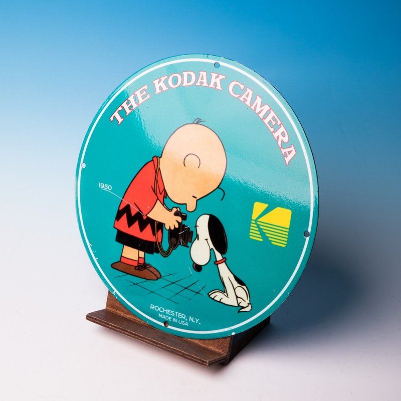 桑惠商號 KODAK柯達 X Disney 1950 史奴比 古董琺琅鐵牌 - 擺飾/家飾品 - 琺瑯 多色