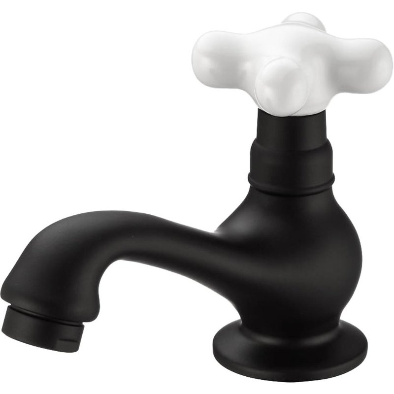 Colorful Artistic Ceramics Cloud White Black Single Hole Faucet - อุปกรณ์ห้องน้ำ - วัสดุอื่นๆ ขาว