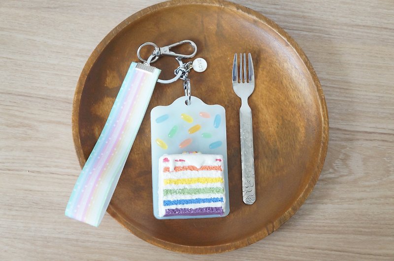 Rainbow Cake Ticket Card Holder - ID & Badge Holders - Clay Multicolor