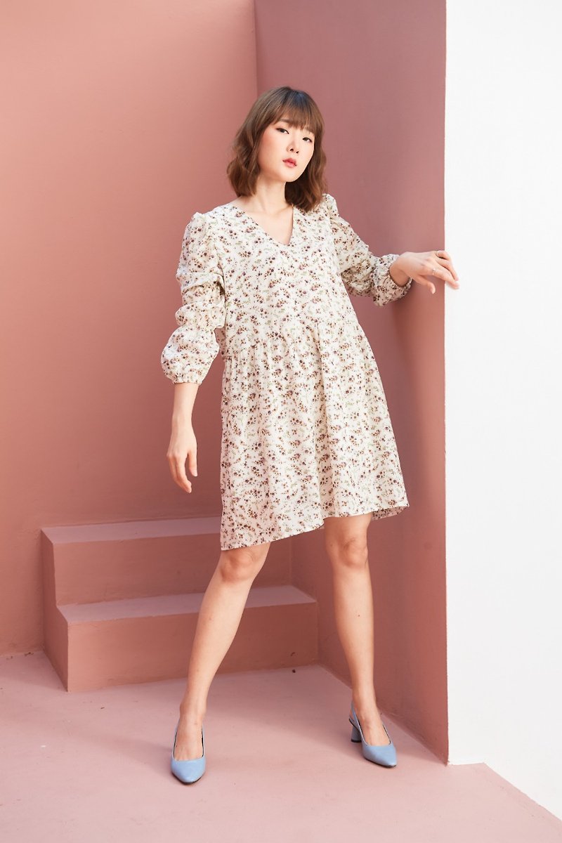 【Off-Season Sales】Baby doll dress (white)