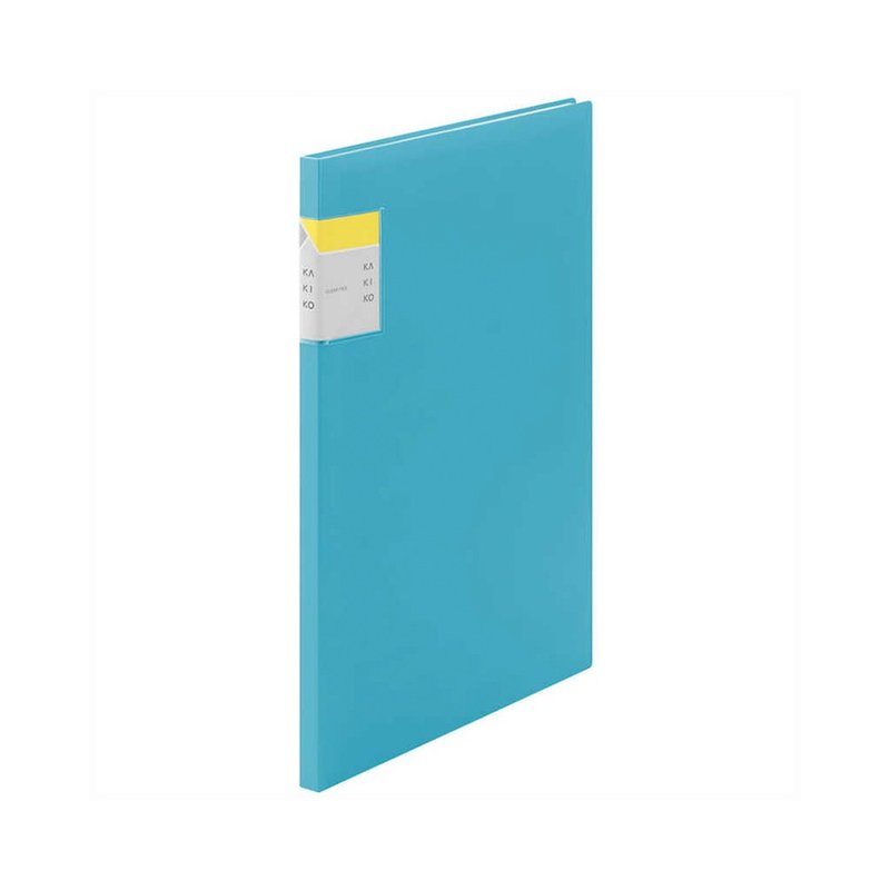 【KING JIM】KAKIKO single-page open folder 20 pages light blue - Folders & Binders - Plastic Blue