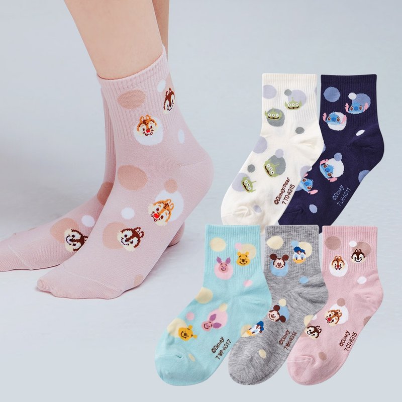 【ONEDER】Disney Winnie the Pooh Mickey Rib Socks Three-Eyed Monster Parent-child Stockings - Socks - Other Materials 