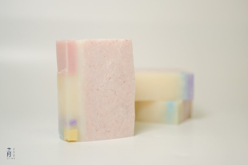 [Green Handmade] Mint Rose Salt Cooling Scrub Soap | Summer Limited - Soap - Other Materials 