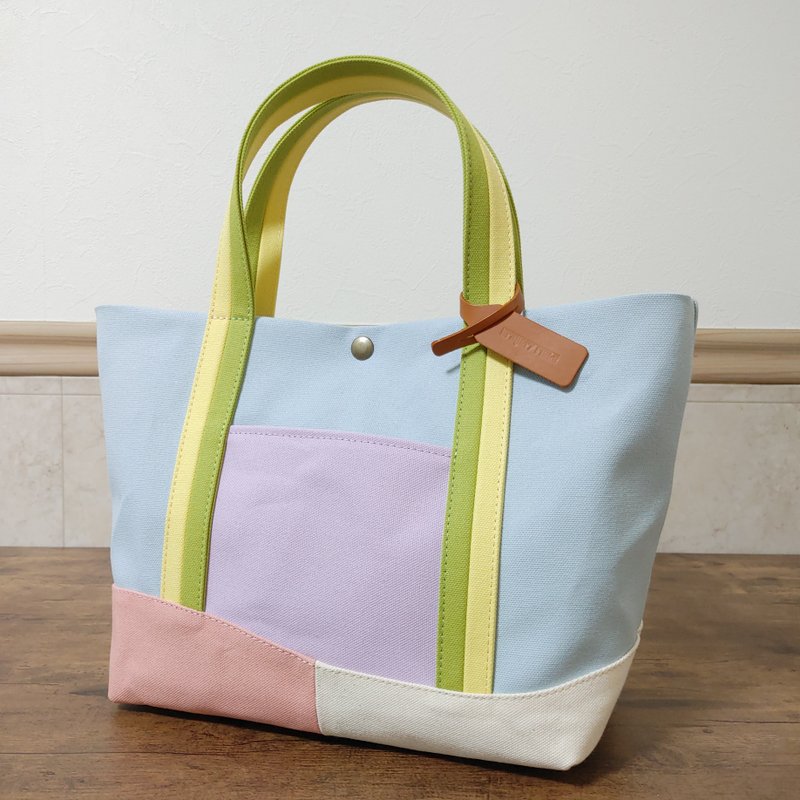 Cotton & Hemp Handbags & Totes Blue - canvas tote bag　Mi-Petal