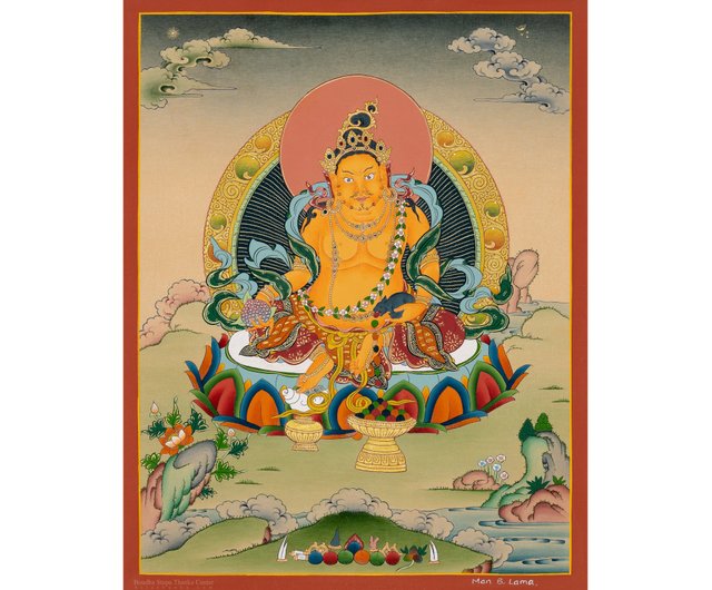 オリジナル財神タンカ絵画 - ショップ Boudha Stupa Thanka Centre ウォールデコ・壁紙 - Pinkoi