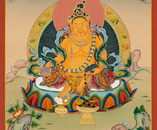 オリジナル財神タンカ絵画 - ショップ Boudha Stupa Thanka Centre ウォールデコ・壁紙 - Pinkoi