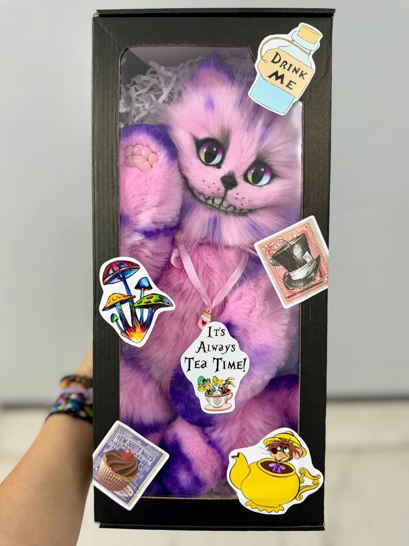 Pink Cheshire Cat - Stuffed Dolls & Figurines - Other Materials Multicolor