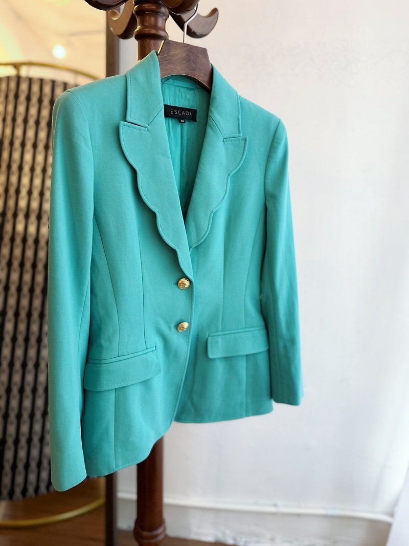 Escada turquoise blazer - Women's Blazers & Trench Coats - Other Man-Made Fibers Green