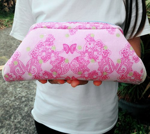 花兔手作 Hwatokki Handmade 兔子女爵大口支架口金包 化妝包 文具包 工具包