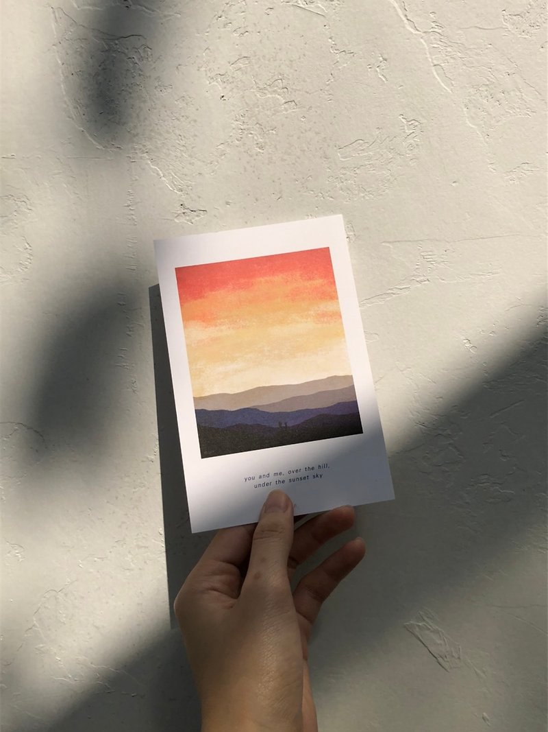Postcard : Sunset hill