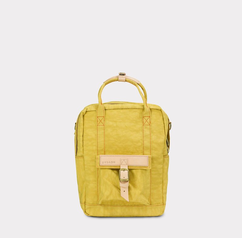 Genuine Leather Backpacks - 12" 3way bag/hand bag/shoulder bag/backpack/diaper bag/waterproof(Yellow)