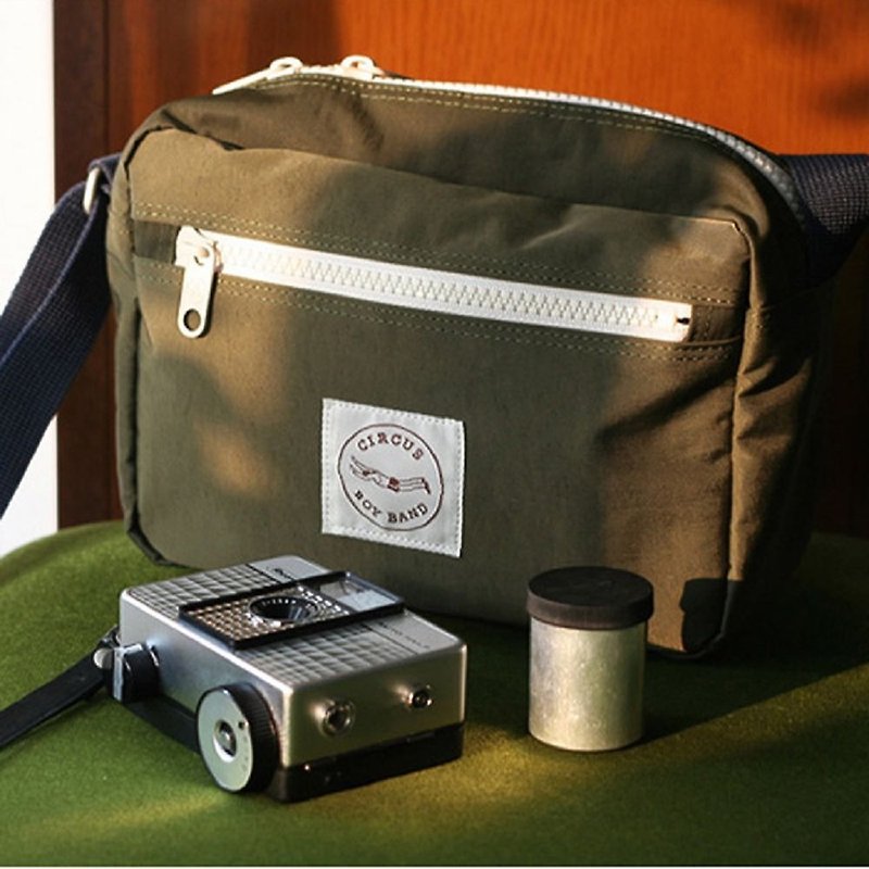 CBB-Small Travel Shoulder Bag - Khaki Green, CBB43967 - Messenger Bags & Sling Bags - Polyester Green