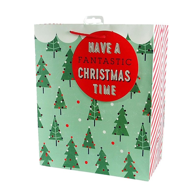 聖誕樹林 耶誕禮物袋【Hallmark-禮物袋/紙袋 聖誕節系列】 - 包裝材料 - 紙 多色