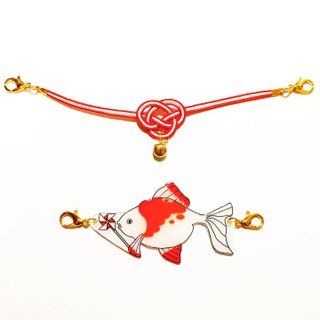 Windmill Platinum Fish Platinum Fish and Mizuhiki with Bell Mask Closure Mask Charm Accessory Plastic Board Summer Mask Holder Mask Catch