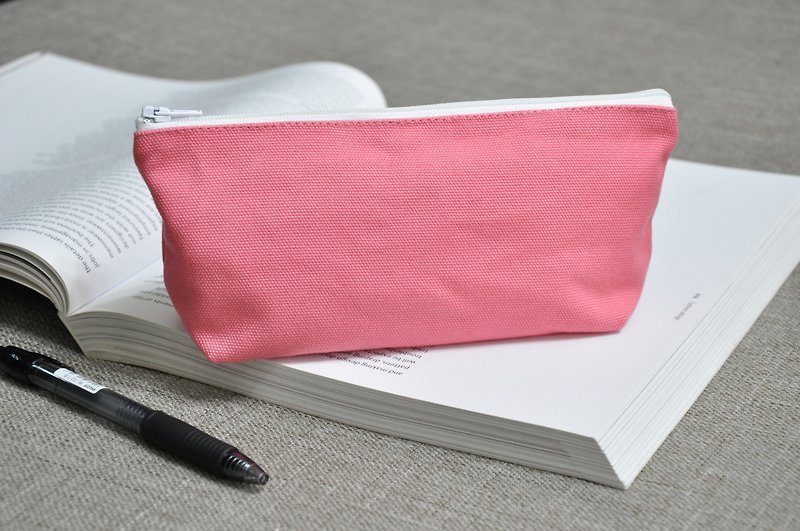 ENDURE/Rose pink Rose pink canvas bag / thick pound canvas - Pencil Cases - Cotton & Hemp Multicolor