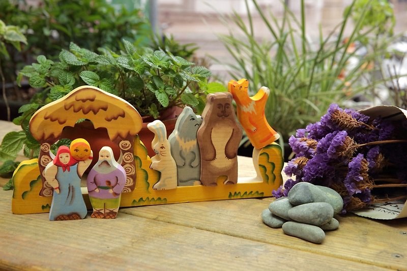 [Christmas Gift Box] Chunmu Fairy Tale Russian Building Blocks 3D Puzzle Series: Small Round Bag - ของเล่นเด็ก - ไม้ หลากหลายสี