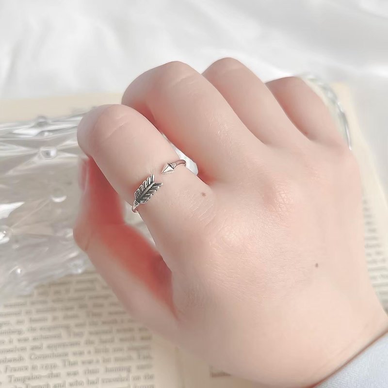 邱比特之箭925純銀戒指 可調式戒指 - 戒指 - 純銀 銀色