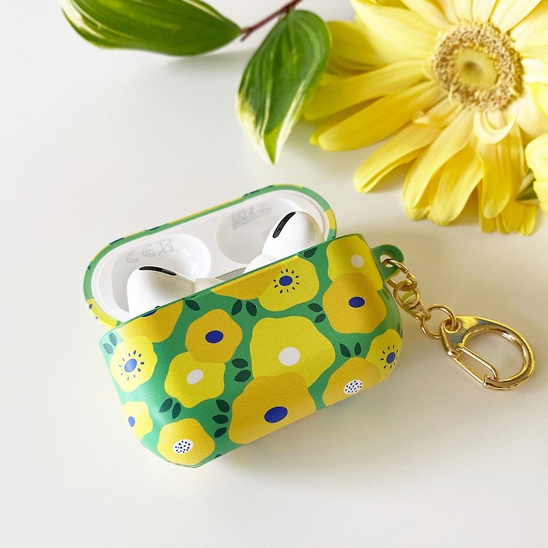 AirPods Pro Case  // AirPods Case // Yellow Flower - Phone Accessories - Plastic Yellow