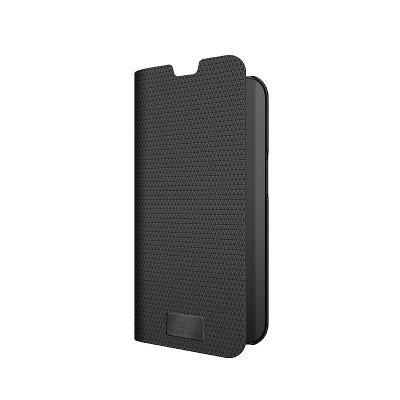 German Black Rock Protective Flip Leather Case-iPhone 13 Pro Max (6.7 inches) - เคส/ซองมือถือ - วัสดุอื่นๆ สีดำ