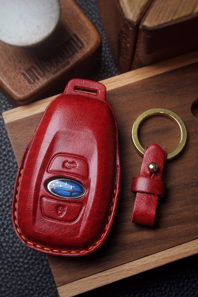 【波賽頓精品手工皮件】【客製版】Subaru 速霸陸 汽車鑰匙皮套 - 鑰匙圈/鑰匙包 - 真皮 