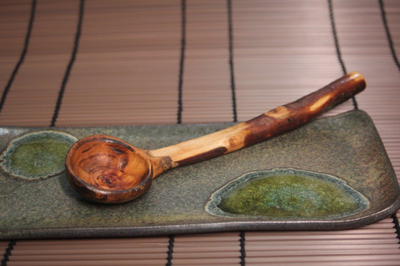 手感原木 手工木榫湯匙 - 刀叉/湯匙/餐具組 - 木頭 咖啡色