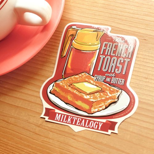 奶茶通俗學 Milktealogy 奶茶通俗學防水大貼紙04:西多士