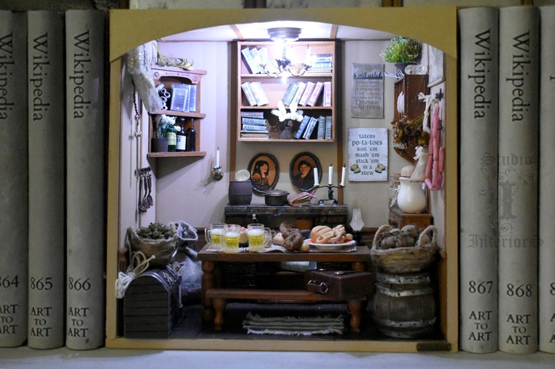 Book nook on Bookshelf with lighting BILBO BAGGINS KITCHEN - Shop ...