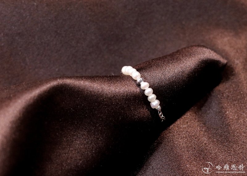 Miss Mo Mo-Pearl Chain Ring - แหวนทั่วไป - เงินแท้ 