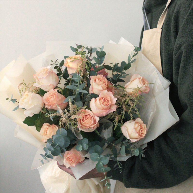 【鮮花花束。願願】情人節。開幕。生日。畢業季 I 可自取 - 植栽/盆栽 - 植物．花 橘色