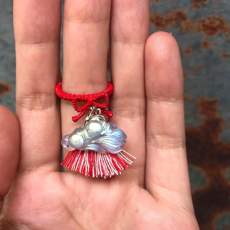[迷子]自然のラブラドール稲荷神社の九尾狐のリング - リング - 宝石 ブルー