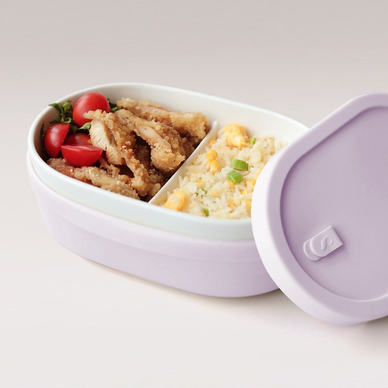 SWANZ Swan Porcelain Core Moving Lunch Box (Violet 650ml) (Separate)