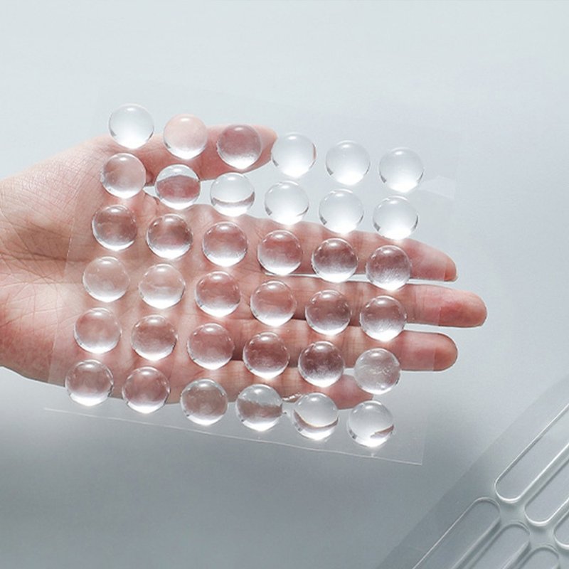 日本霜山 圓形免鑽釘無痕防水透明防撞貼(36入/包)x3包組 - 其他 - 其他材質 透明