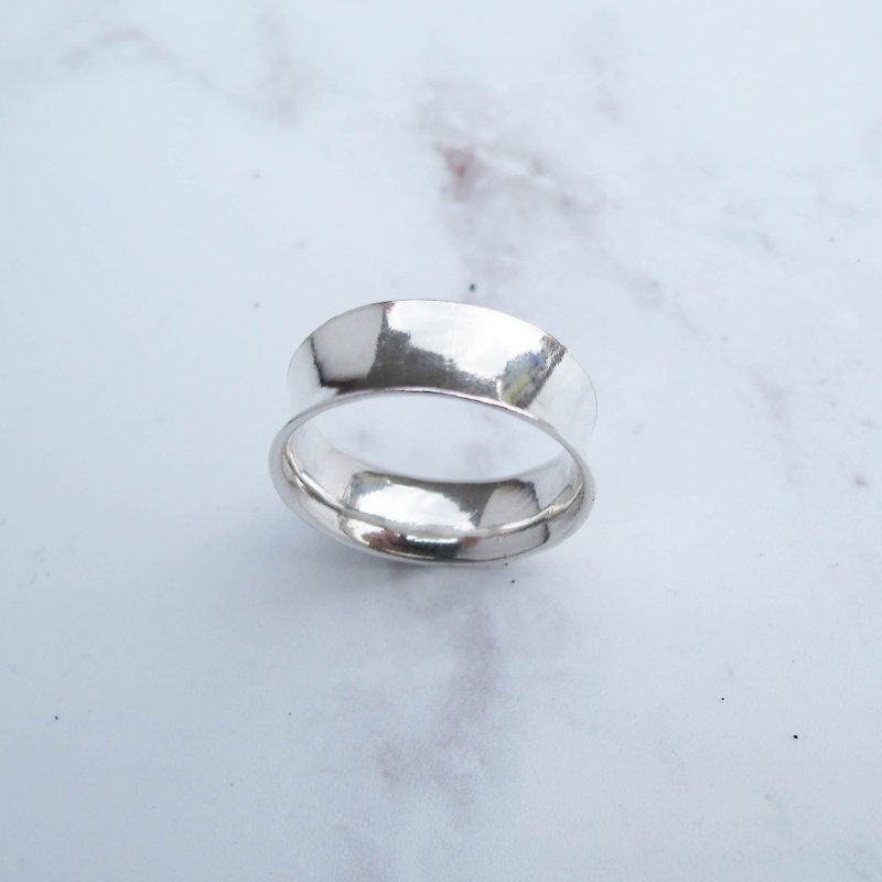 Big staff Taipa [manual × custom × DIY] concave sterling silver female ring can come to the store DIY can be customized - General Rings - Sterling Silver Silver