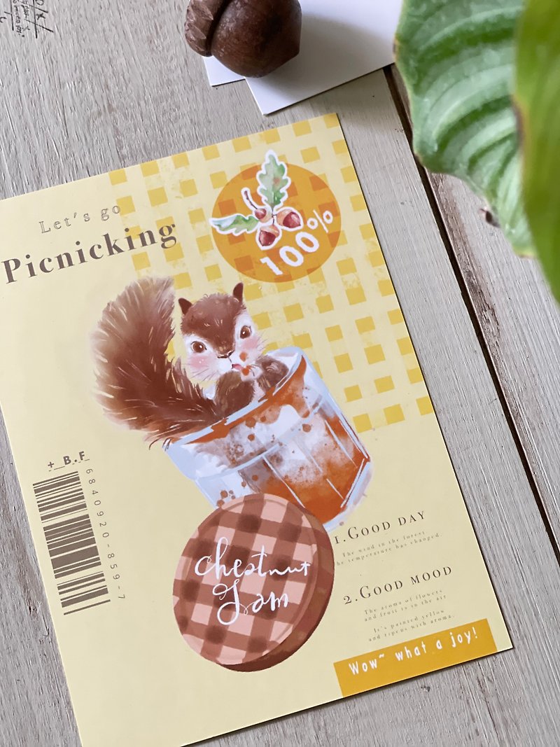 post card :  Jam squirrel - Cards & Postcards - Paper Orange