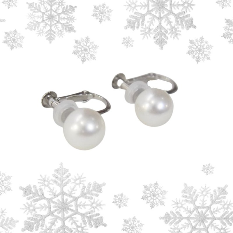 Iki Pearl Single Pearl Clip-on Earrings 7.0-7.5/7.5-8.0/8.0-8.5/8.5-9.0mm Akoya - Earrings & Clip-ons - Pearl White