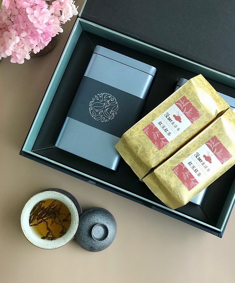 Manday Sun Moon Lake Ruby Black Tea Leaf 75g*4 8 Two Blues Red Jade Gift Box Set - Tea - Plants & Flowers 
