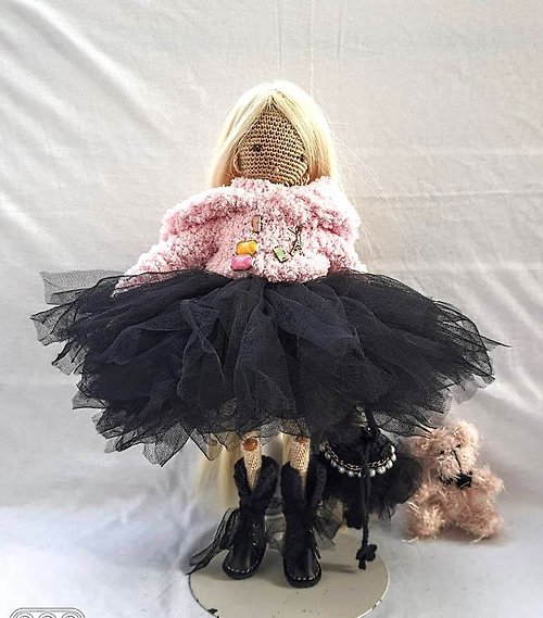 nn-handmade Crochet Doll Set-10 (with clothes)
