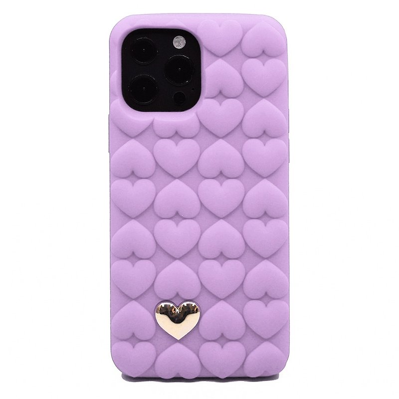 iPhone 13 Pro Max - Heart with Love (Purple) - Phone Cases - Silicone Purple