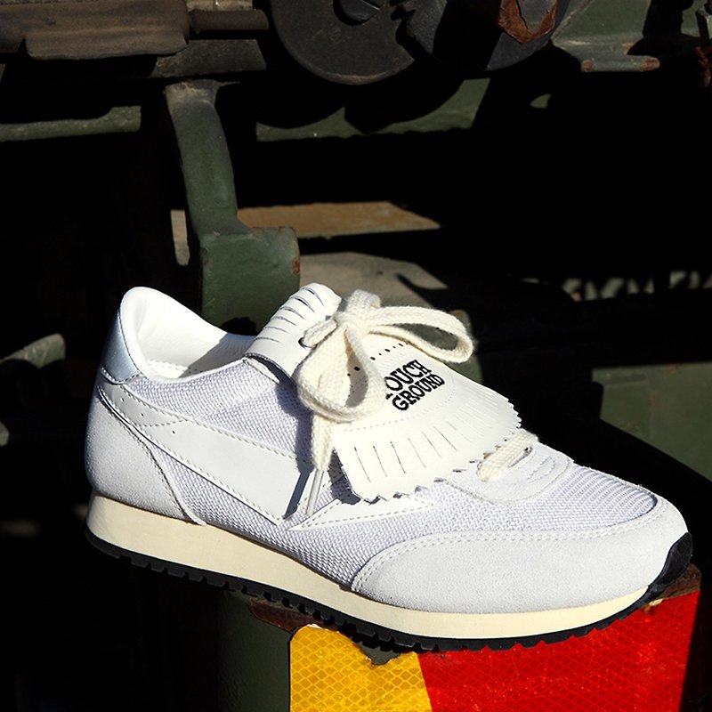 TOUCH GROUND Vintage Running OG WHITE - Women's Running Shoes - Other Materials White