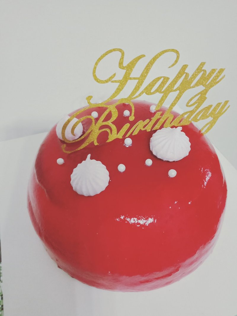 Raspberry mirror birthday cake cake preferred handmade 6吋 Mother's Day cake - Cake & Desserts - Fresh Ingredients Red