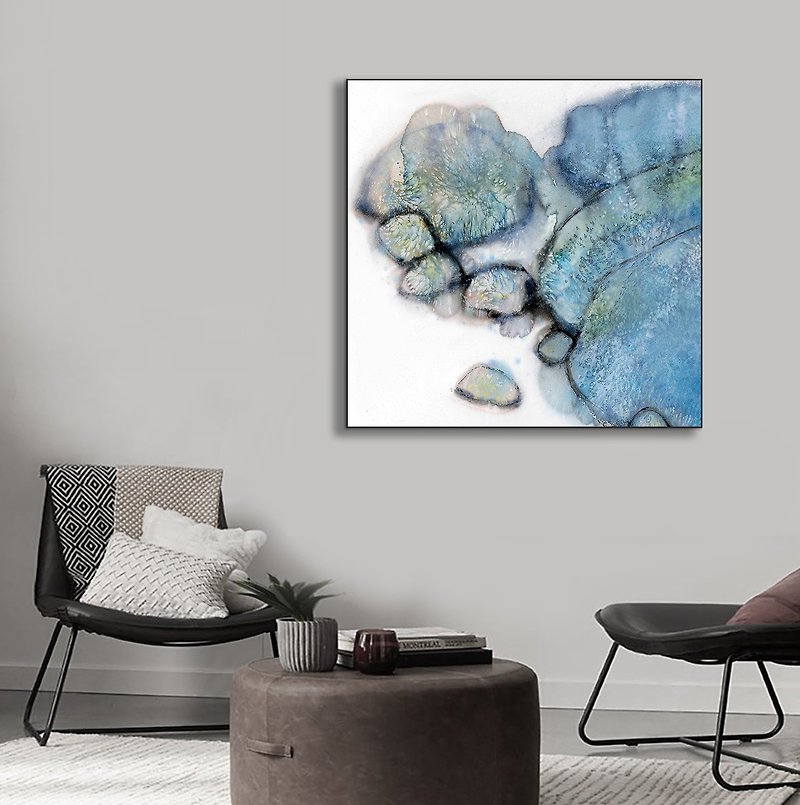 Other Materials Posters Blue - 【Limited Edition】Blue Stone Wall Art Custom Gifts, Canvas Giclee Prints