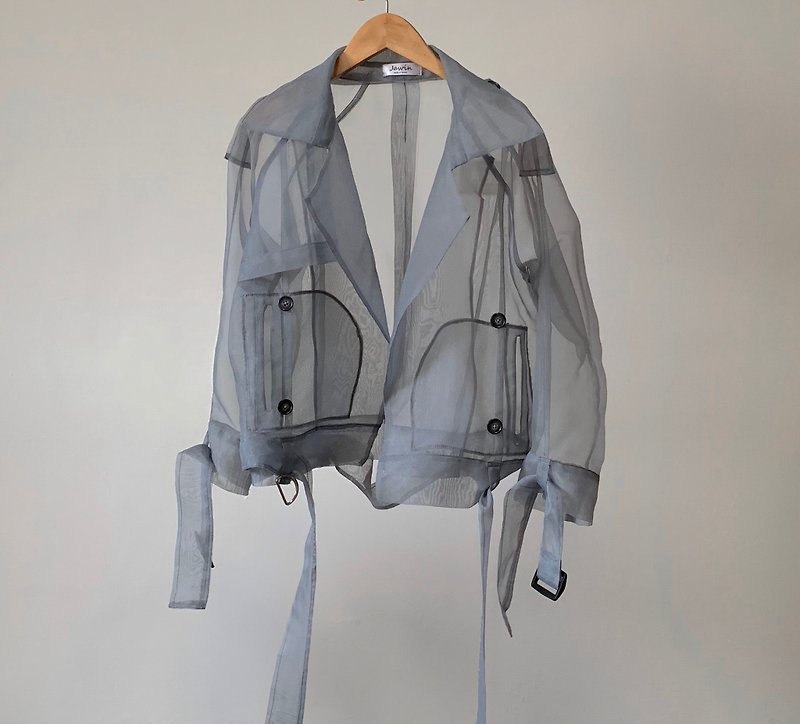 Organza Knight Short Trench Coat - Women's Casual & Functional Jackets - Other Materials 