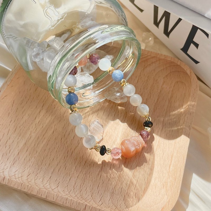 Crystal bracelet design 14K gold-filled lucky crystal bracelet gift - Bracelets - Crystal Multicolor