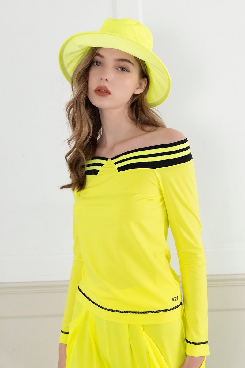 Polyester Hats & Caps Yellow - Bucket Hat with Bunny Tail - Yellow