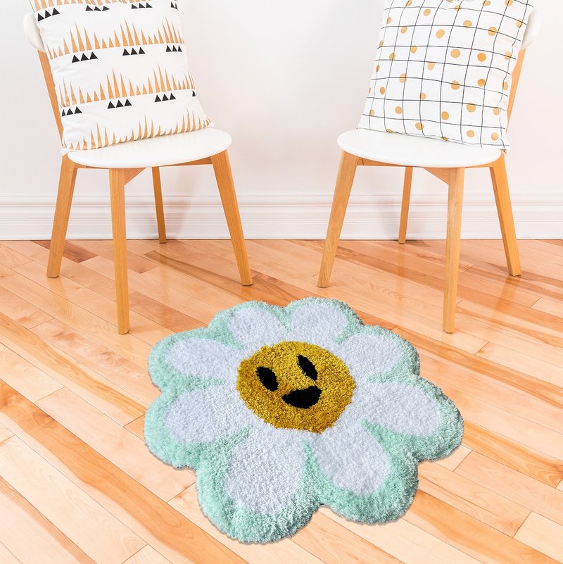 Cute Flowers Tufted Bath Rug Cute Absorbent Non-slip Floor Mat Rug for Barhroom - พรมปูพื้น - เส้นใยสังเคราะห์ หลากหลายสี